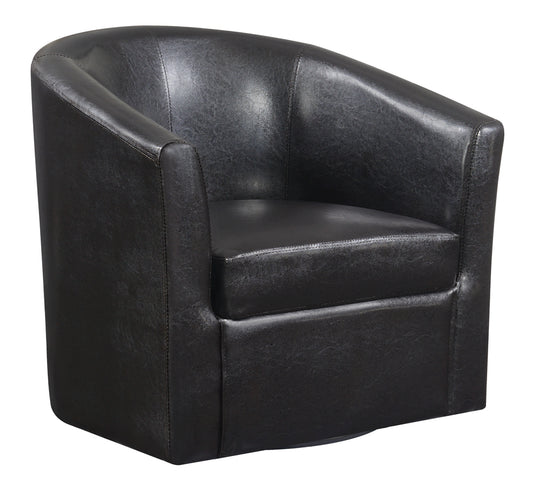 Braxton Contemporary Dark Brown Swivel Chair