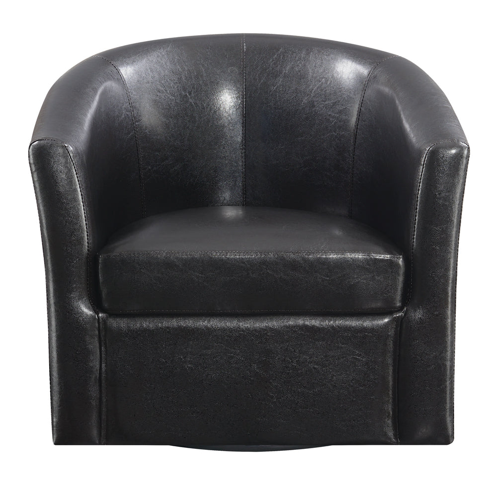 Braxton Contemporary Dark Brown Swivel Chair