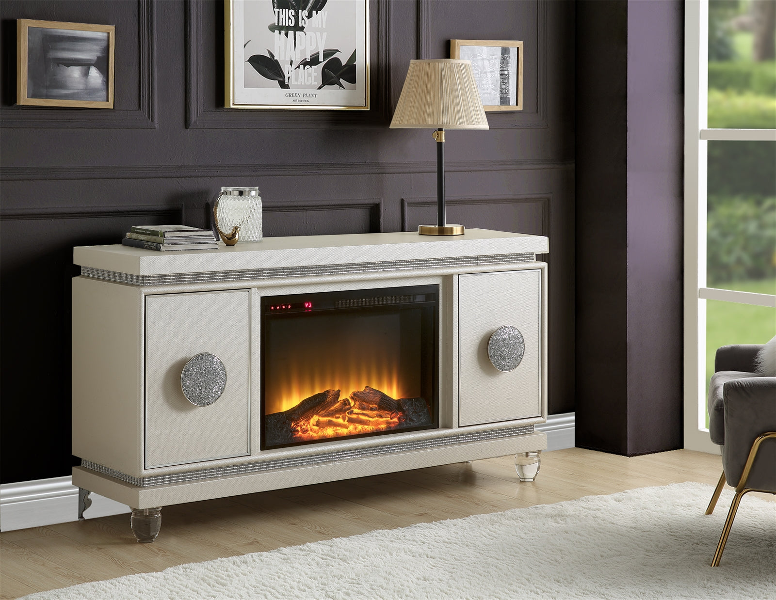 Noralie Glam LED Electric Fireplace - ACME 90535