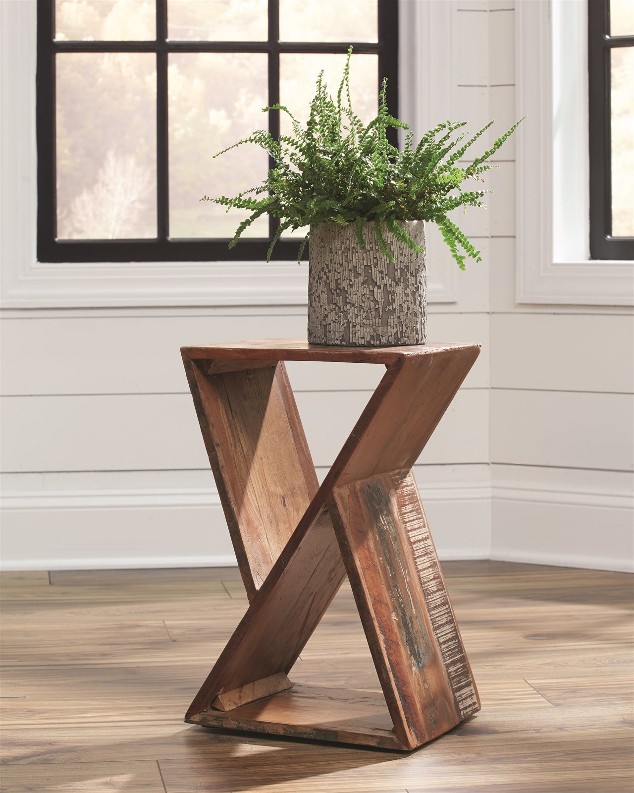 Recycled Wood Accent Table - Hand Crafted in India