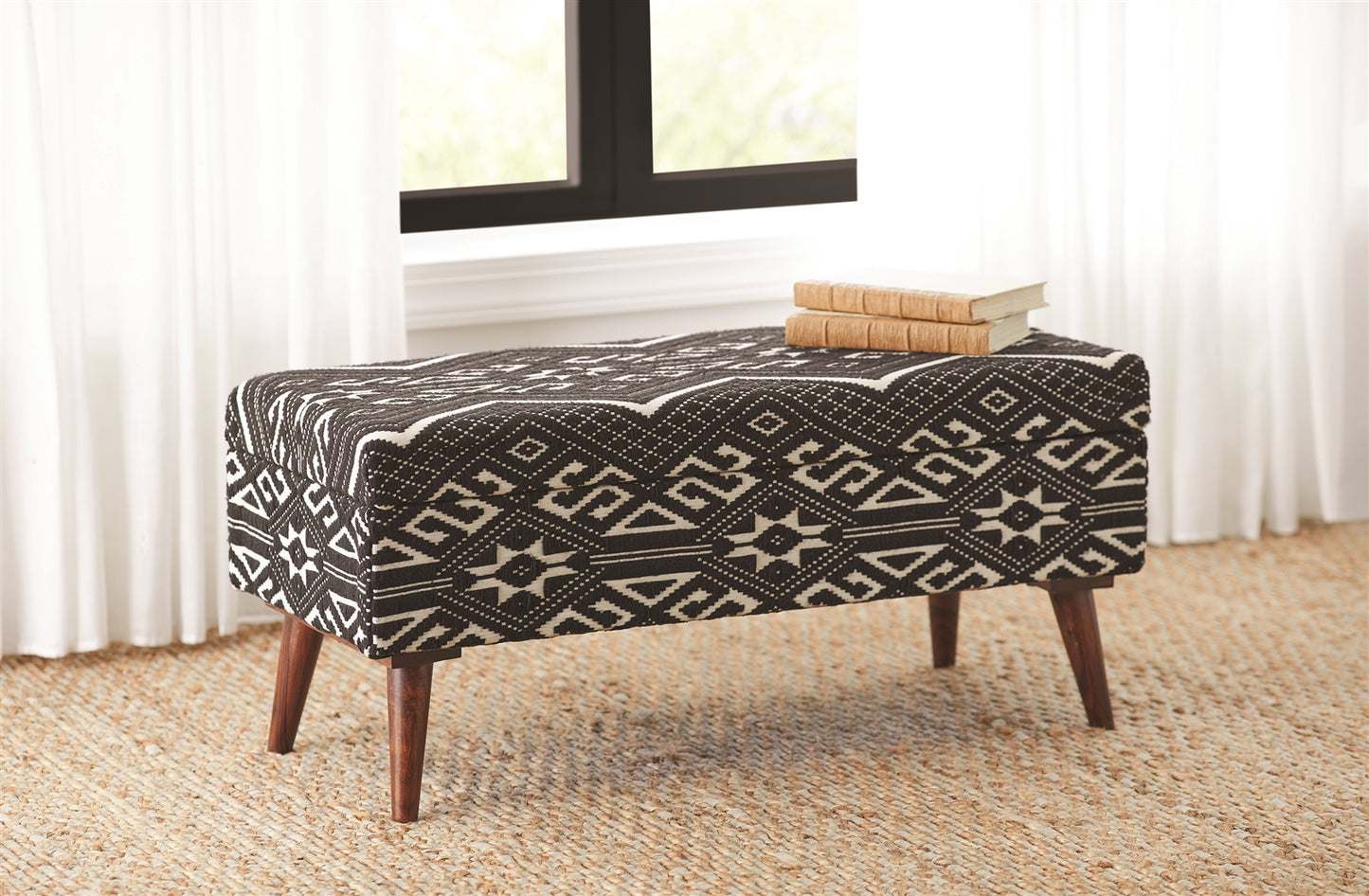 Jaki Woven Cotton Storage Bench- Hand Crafted in India