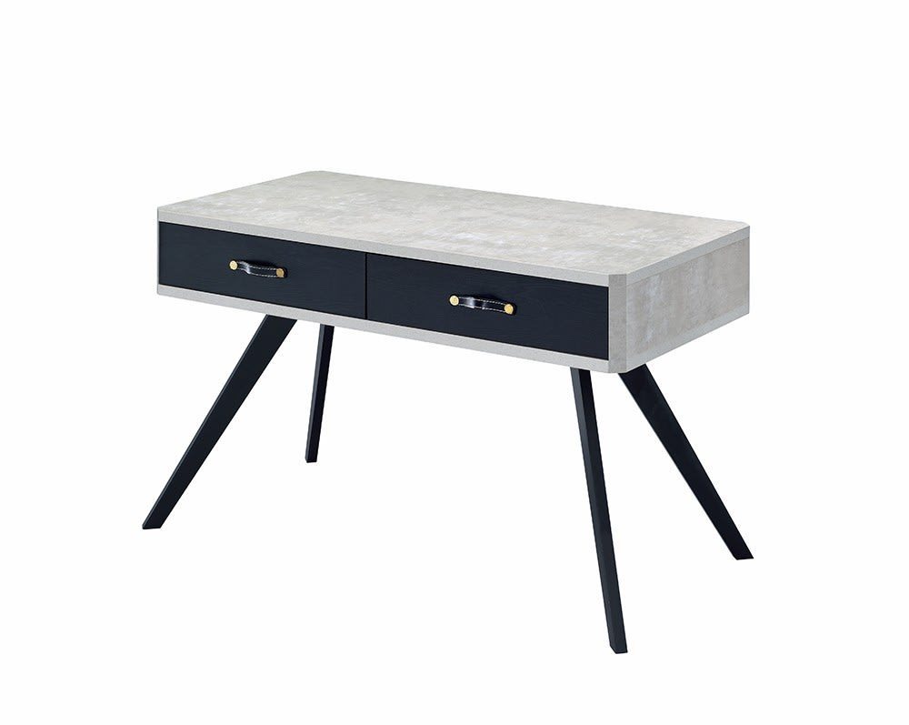 ACME Magna Desk in Faux Concrete & Black 92530