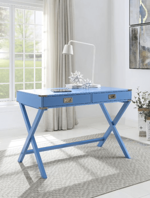 Amenia Writing Desk in Light Blue - ACME 93000