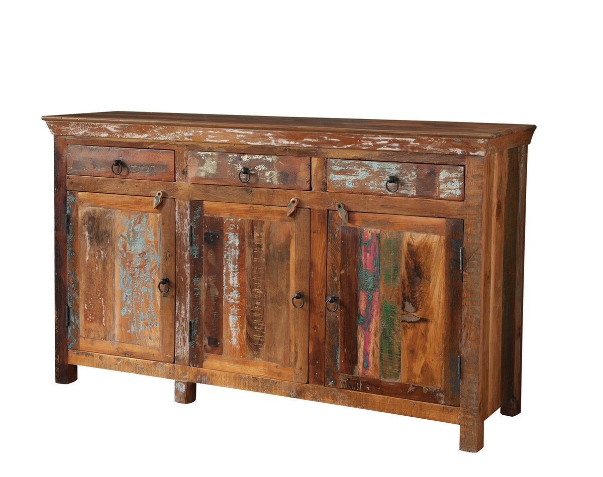 WB Rustic Cabinet in Reclaimed Wood Finish-Handmade in India
