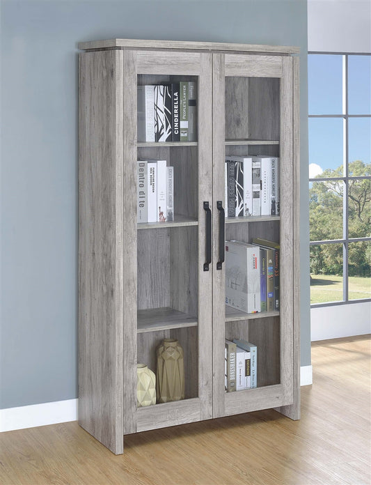 Camelia Rustic Gray Curio Cabinet