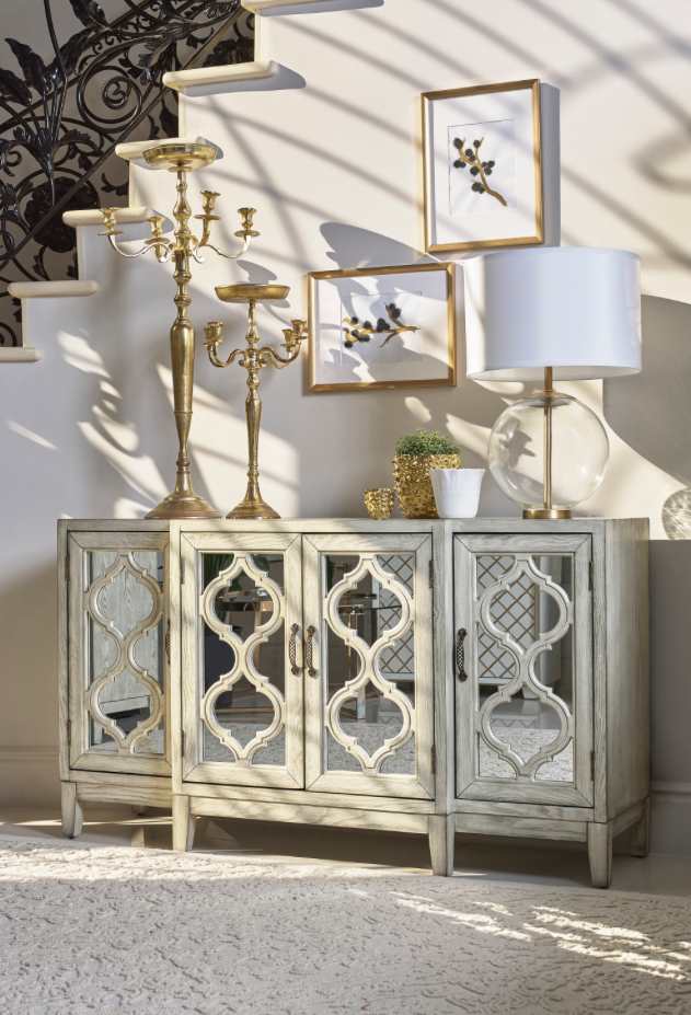 4-Door Accent Cabinet Antique White