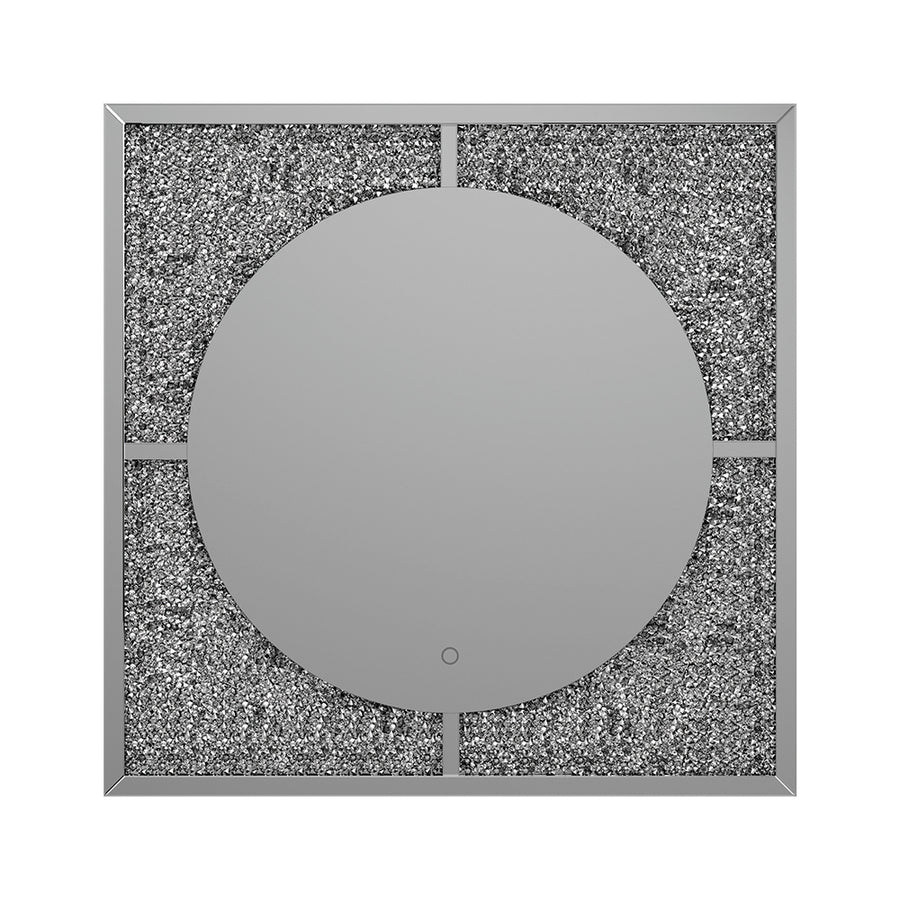 Silver & Black LED Wall Mirror