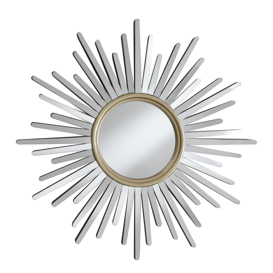 Sunburst Wall Mirror Champagne And Silver