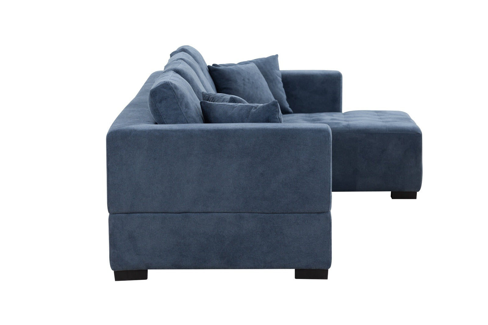 134'' Mid Century Modern Sectional - Blue