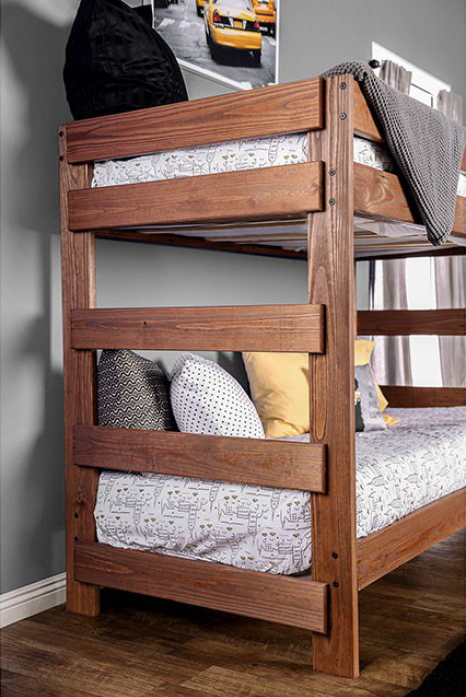 Arlette Solid Pine Twin-Twin Bunk Bed