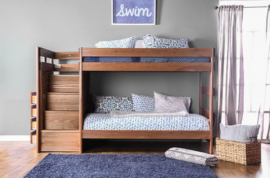 Ampelios Twin over Twin Bunk Bed with Stairway Chest