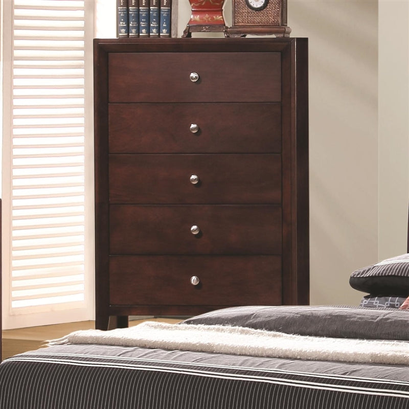 Peace Transitional Rich Merlot Finish Queen Bed
