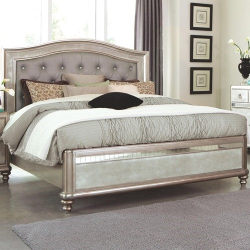 Daliah Glam Style Camel Back Queen Bed