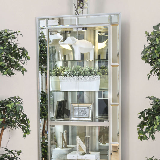 Chouteau Contemporary 78" Mirrored Curio Cabinet