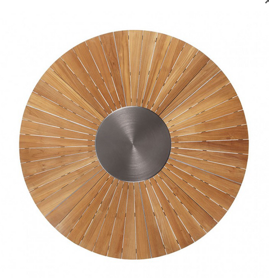 Arshana Plank Style Patio Table with Aluminum Frame