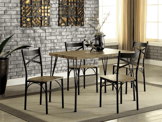 Banbury 5 Piece Rustic Industrial Dining Set