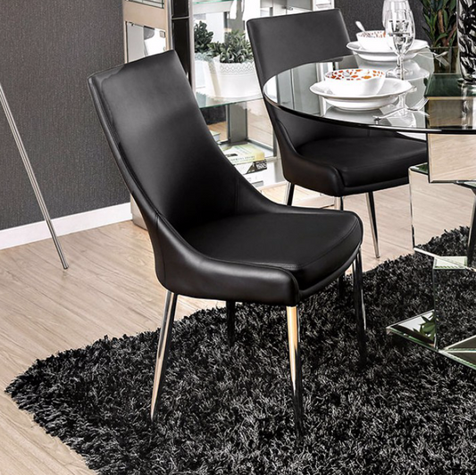 Izzy Modern Black Dining Chair Set of 2