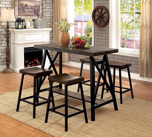 Lainey 5 PIece Counter Height Table & Stool Set