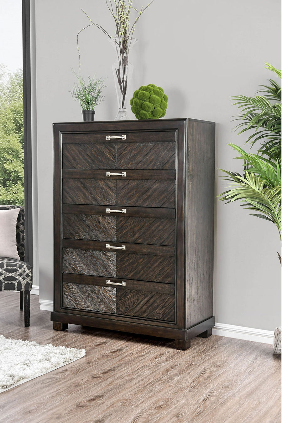 Argyros Transitional Style Espresso Finish Chest