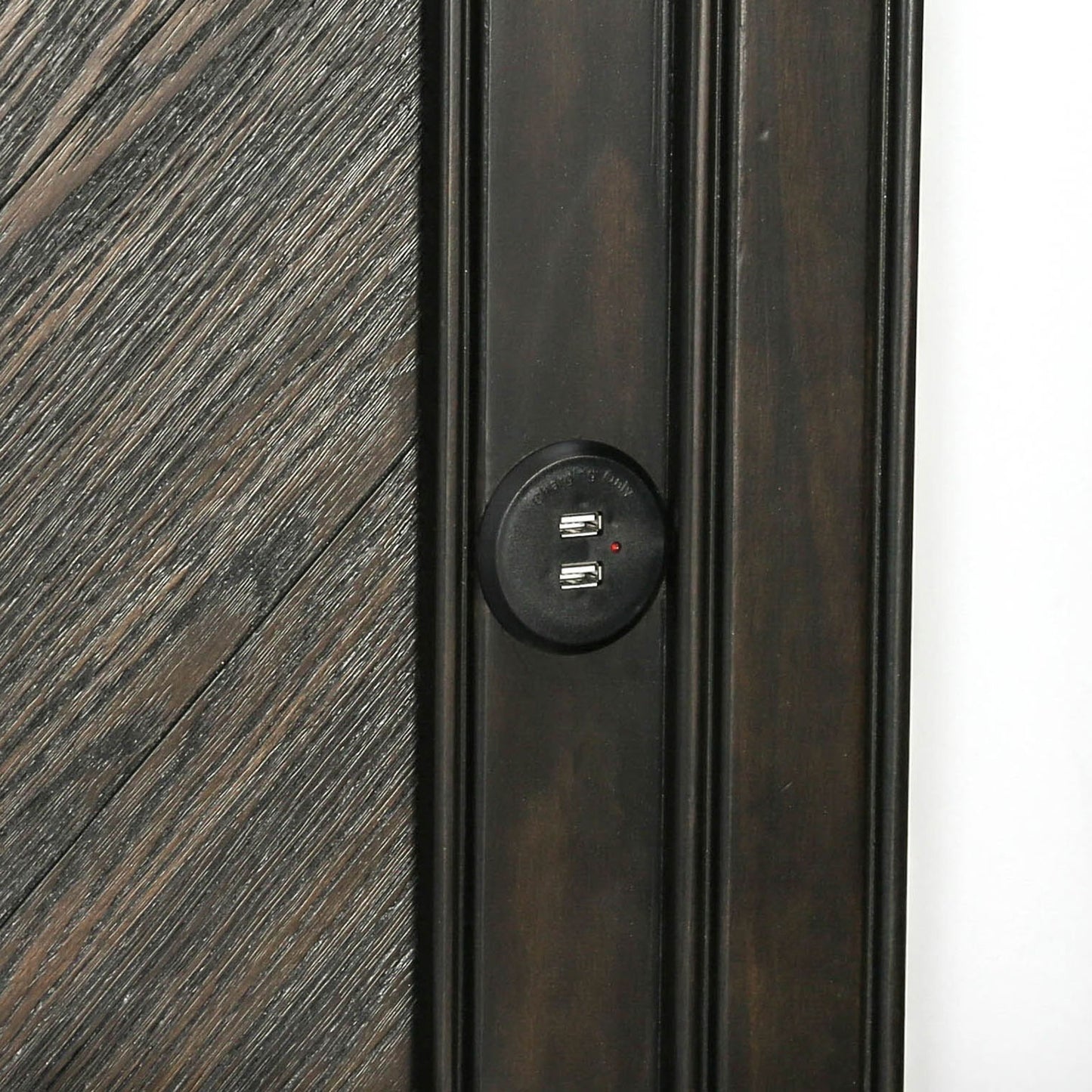 Argyros Transitional Style Espresso Finish Queen Storage Bed