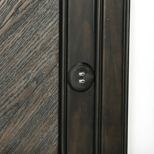 Argyros Transitional Style Espresso Finish Queen Storage Bed