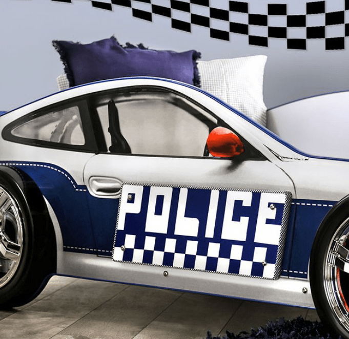 Poe Poe Police Racer Twin Bed