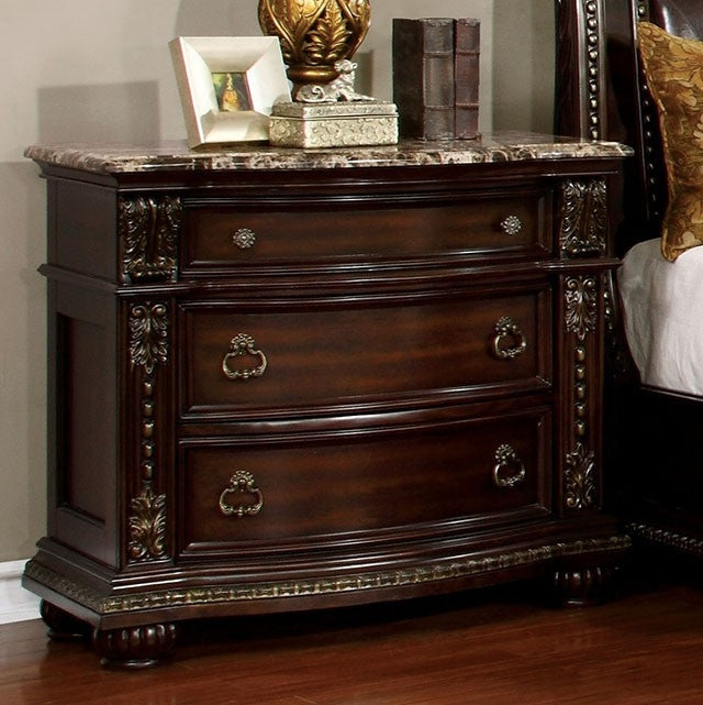 Fromberg Collection Brown Cherry Finish Nightstand