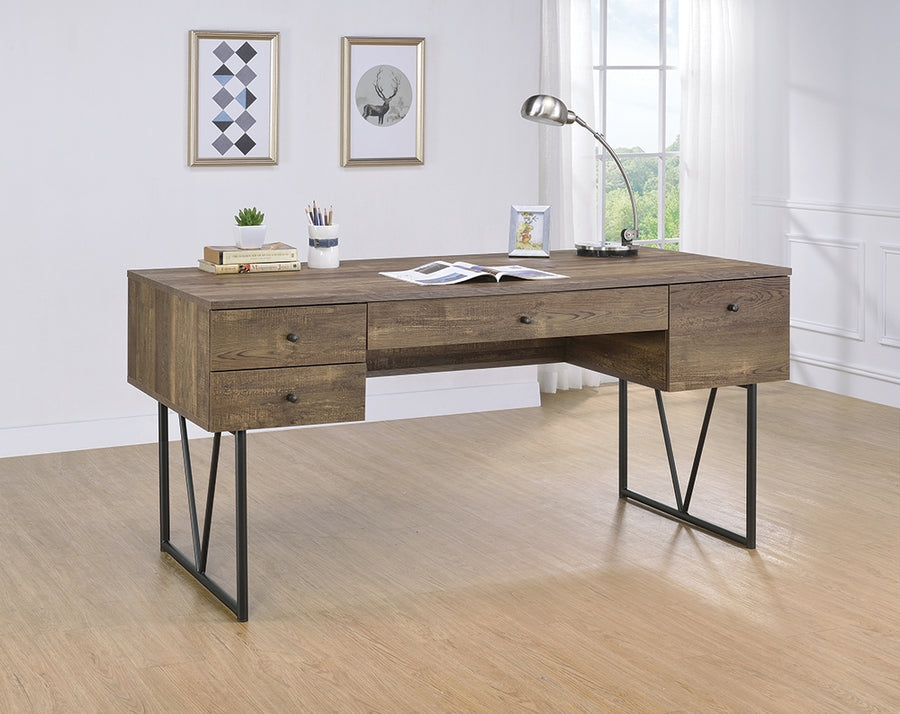 Weathered Worker III Rustic Industrial Writing Desk