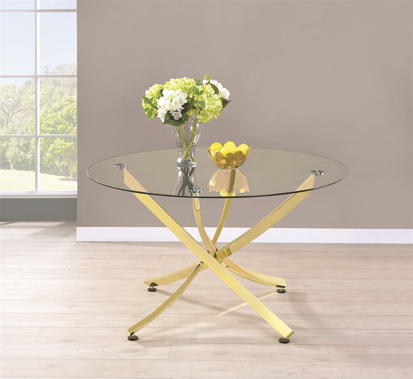 Armand Contemporary Gold Asterisk Design Table