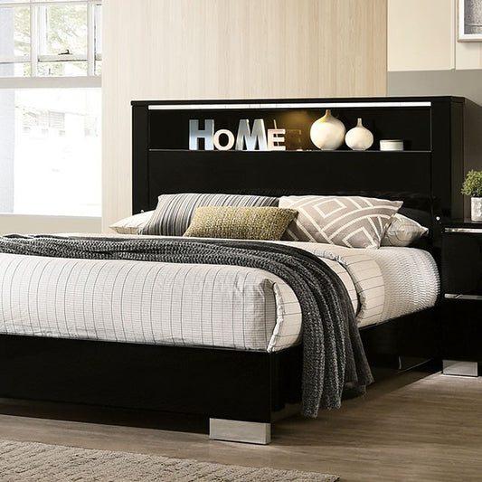 Carlie Black Contemporary Queen Bed