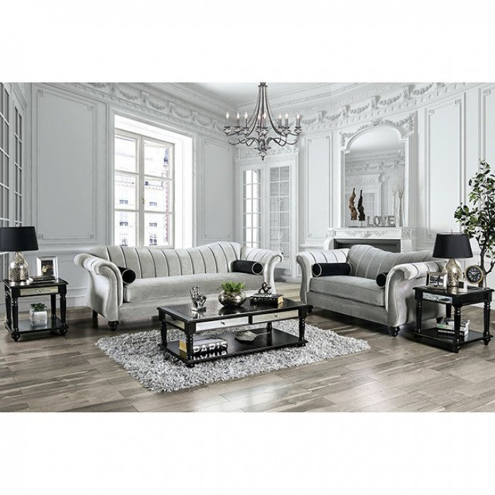 Marvin Sofa in Pewter Finish