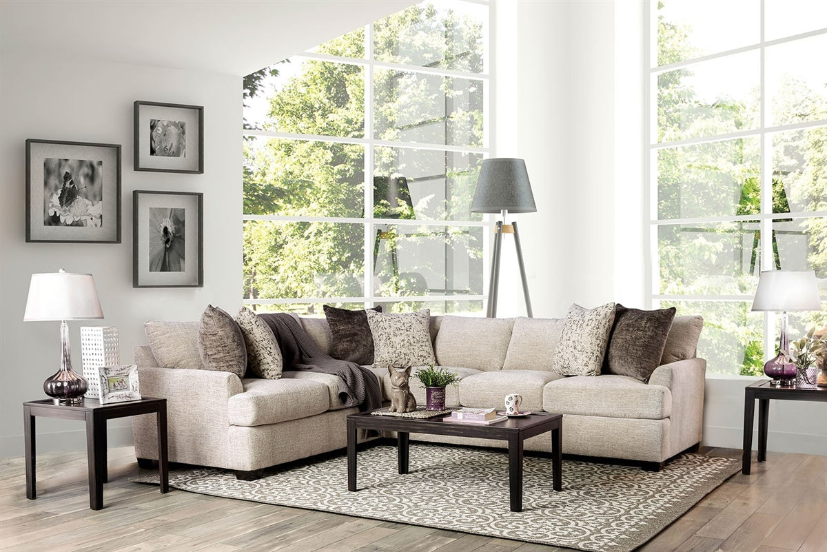 Alisa Chenille Upholstered Contemporary Corner Sectional