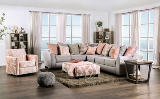 Harridan Premium Upholstered Sectional by Furniture of America