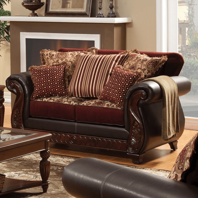 Franklin II Traditional Victorian Print Sofa