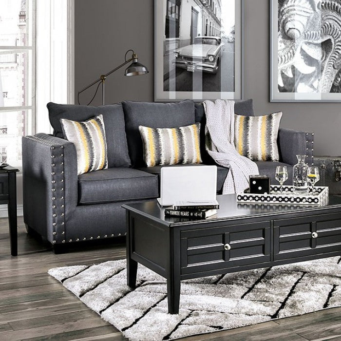 Inkom Transitional Upholstered Sofa in Gray