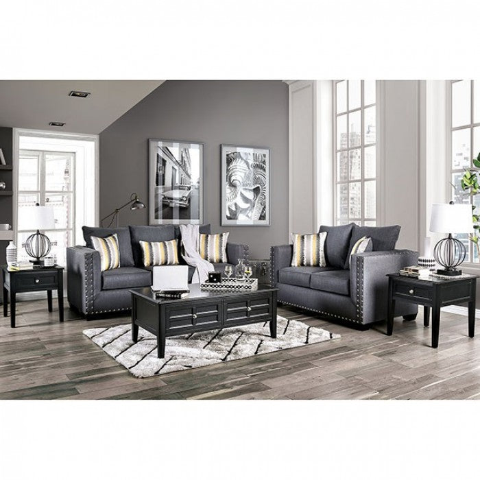 Inkom Transitional Upholstered Sofa in Gray