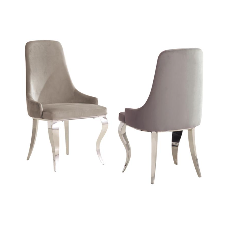 Antoine Upholstered Demi Arm Dining Chairs Set of 2