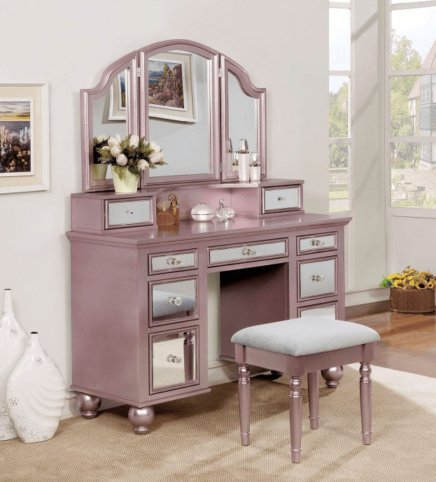 Tracy Vanity Set W- Stool