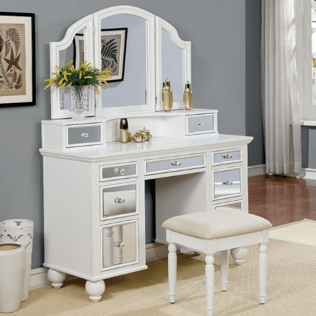 Tracy Vanity Set W- Stool