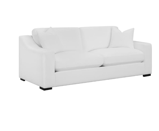 Silliare Modern White Sofa in LiveSmart Performance Fabric