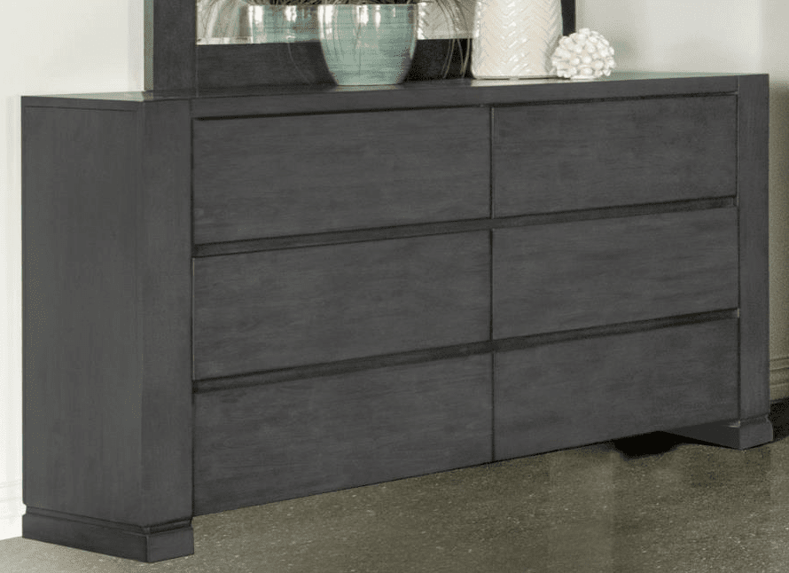Lorenzo 6-drawer Dresser Dark Grey
