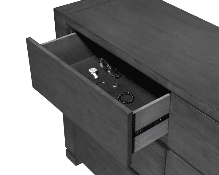 Lorenzo 6-drawer Dresser Dark Grey