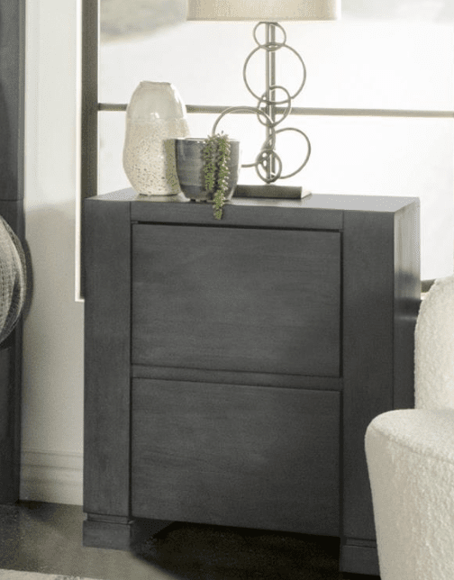 Lorenzo Rectangular Queen Panel Bed Dark Grey