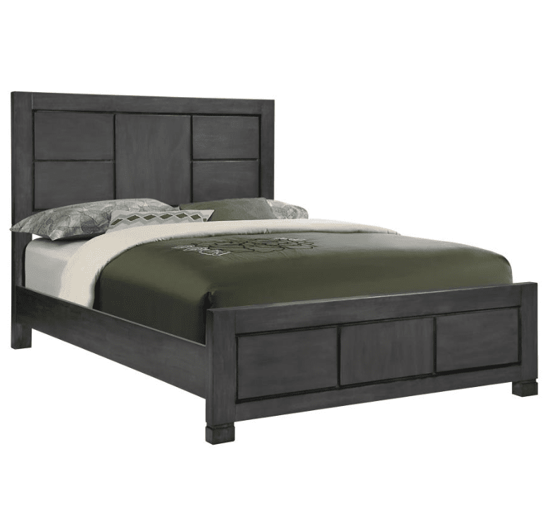 Lorenzo Rectangular Queen Panel Bed Dark Grey