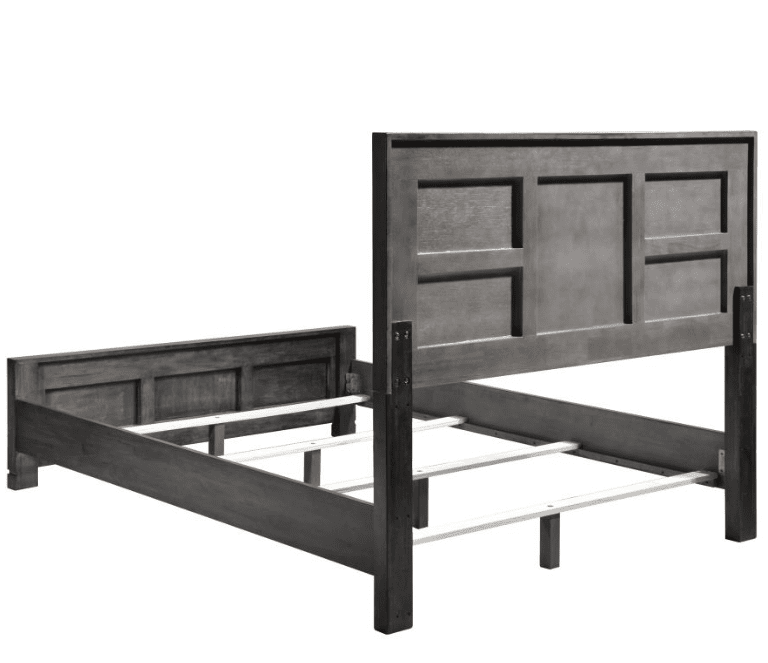 Lorenzo Rectangular Queen Panel Bed Dark Grey