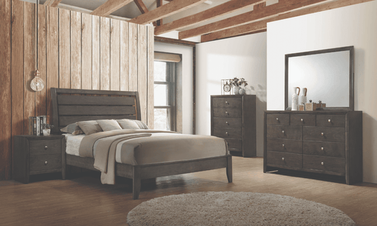 Peace II Transitional Gray Queen Bed