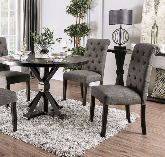 Alfred Rustic Transitional 5-Piece Dining Set - Antique Black