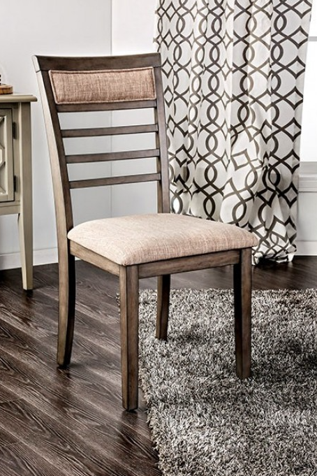 Taylah 7 Piece Weathered Gray Finish Dining Set