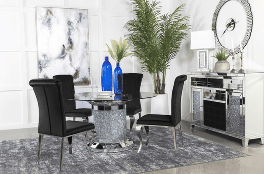 Marilyn 5PC Round Glam Dining Set