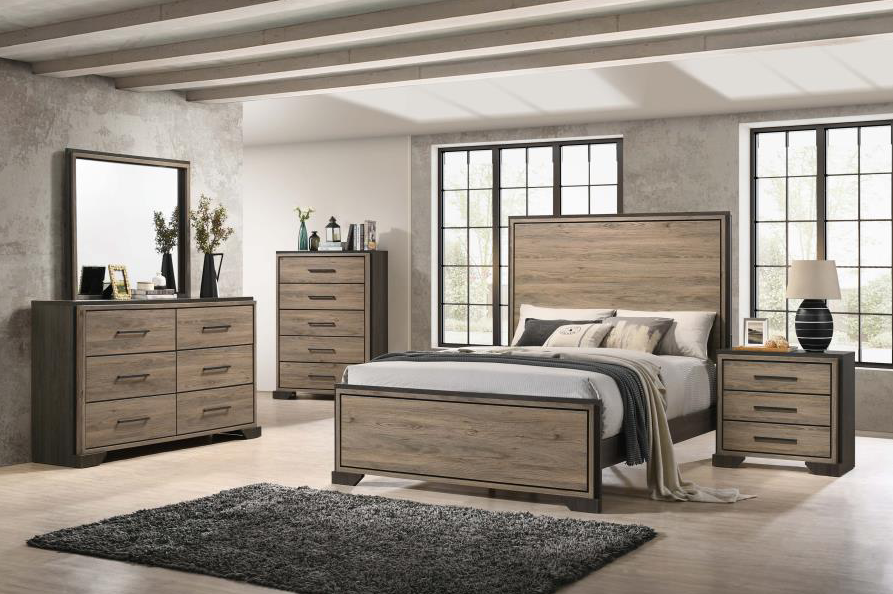 Baker Collection Modern 2-Tone Panel Bed